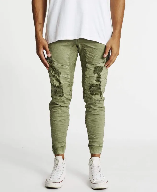 Hydra Denim Jogger Pants Lichen Green sold by Neverland