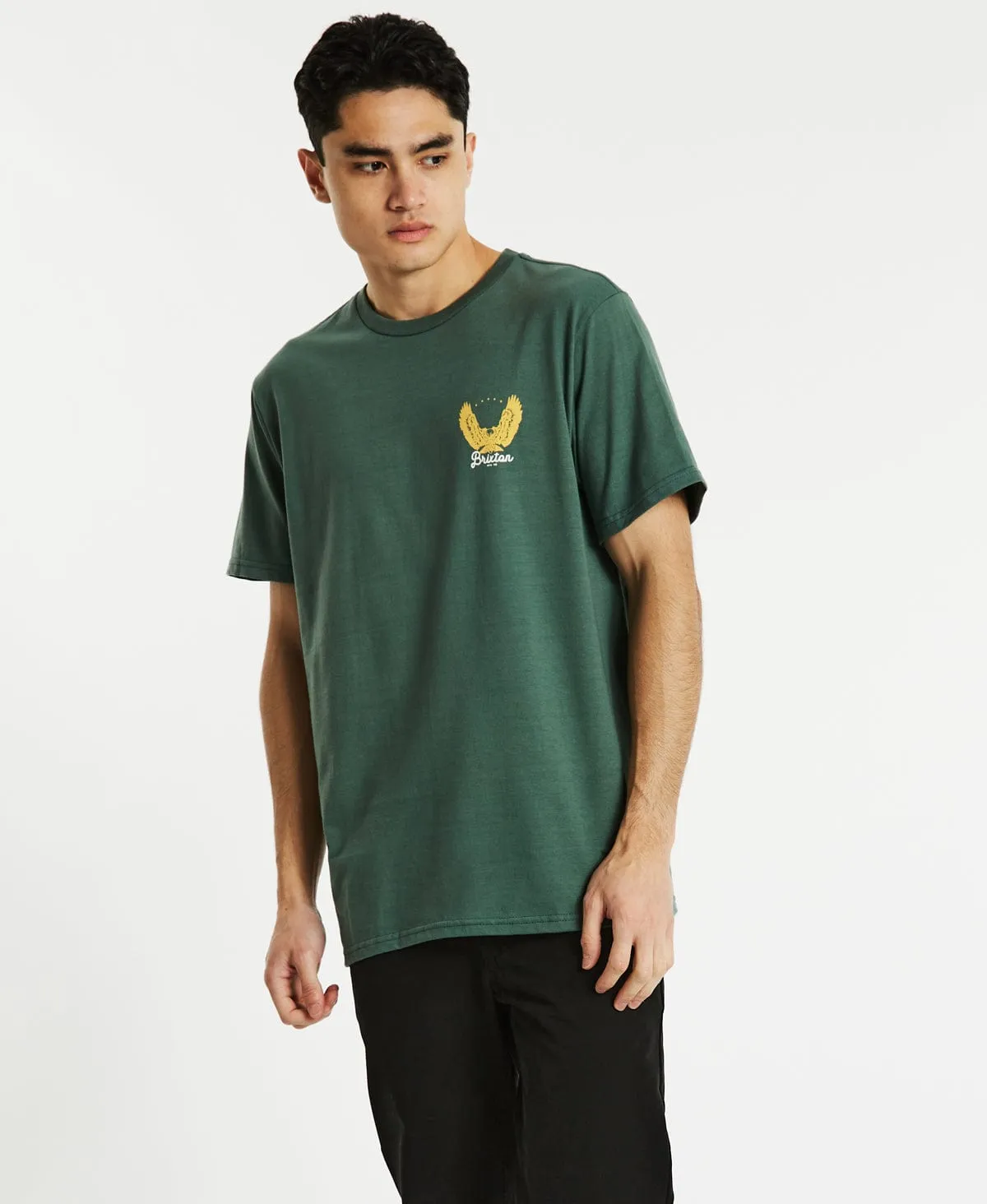 Talon Short Sleeve T-Shirt Dark Forest/Gold sold by Neverland