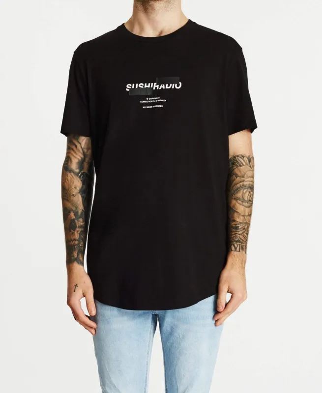 Revenge Dual Curved T-Shirt Jet Black sold by Neverland