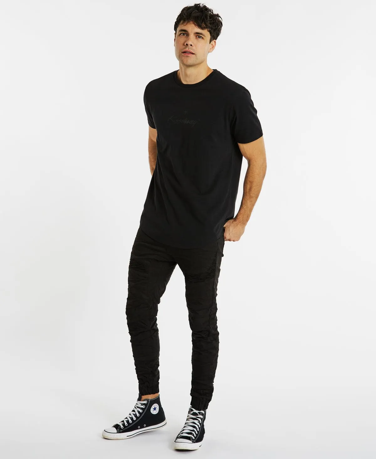 Acacia Dual Curved T-Shirt Jet Black sold by Neverland product image thumbnail 4