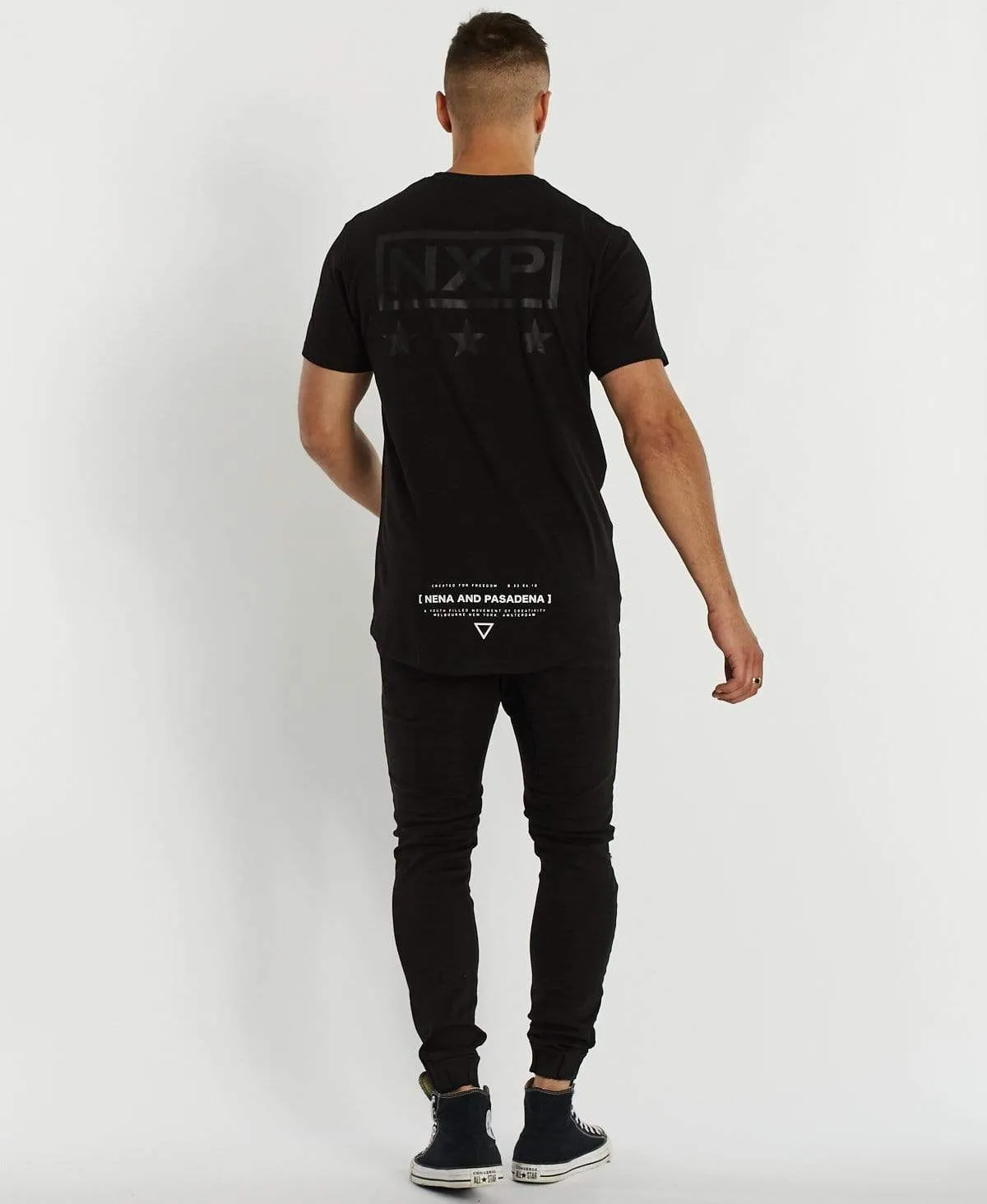 Collapse Scoop Back T-Shirt Jet Black sold by Neverland product image thumbnail 5
