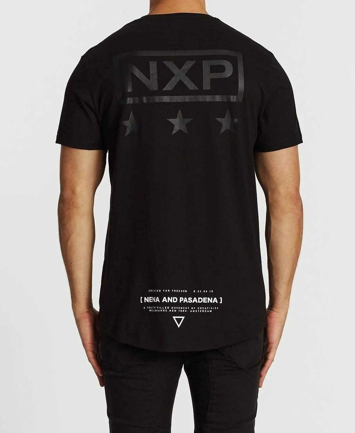 Collapse Scoop Back T-Shirt Jet Black sold by Neverland