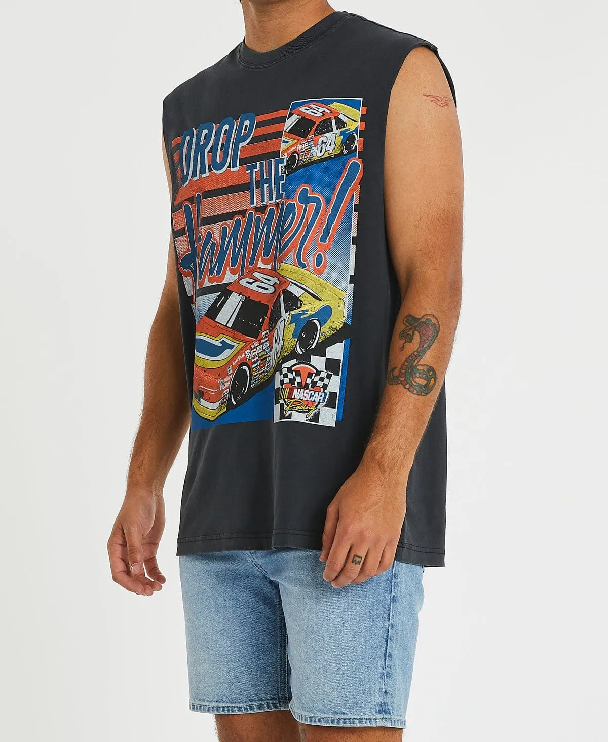 Drop The Hammer Muscle Tee Black sold by Neverland product image thumbnail 4