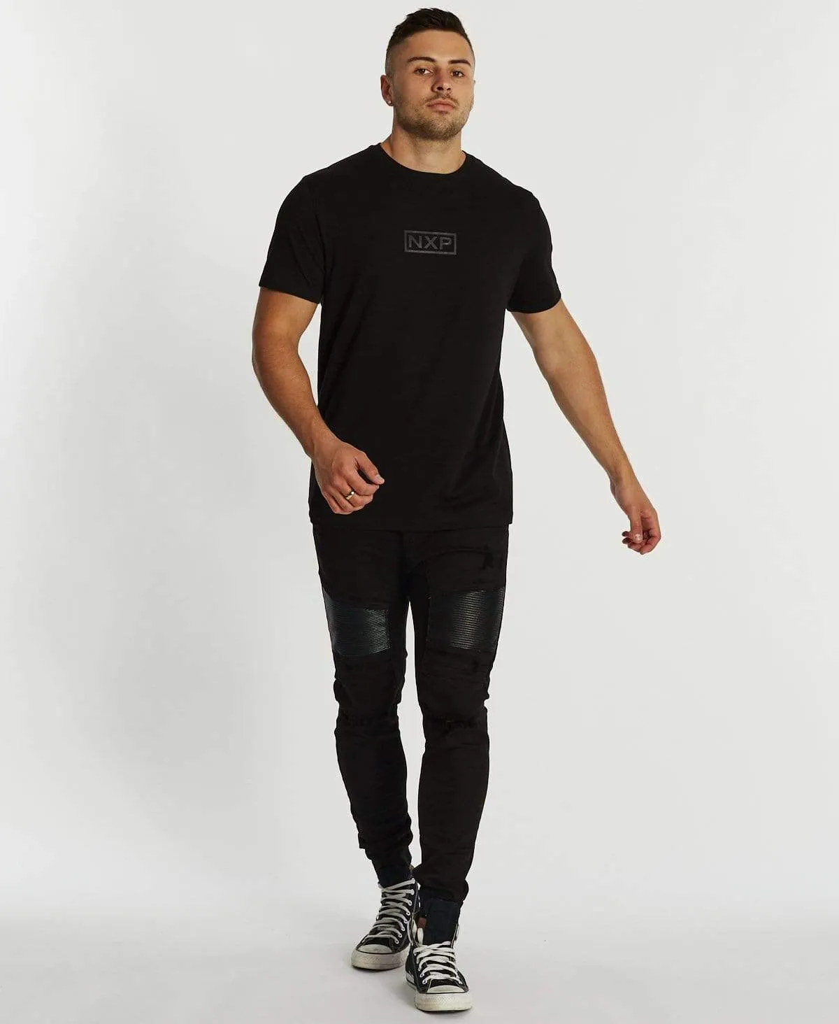 Collapse Scoop Back T-Shirt Jet Black sold by Neverland product image thumbnail 4