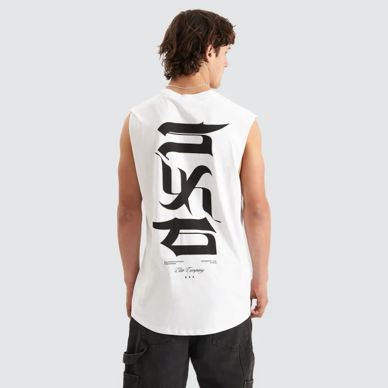 Starlet Scoop Back Muscle Tee White sold by Neverland