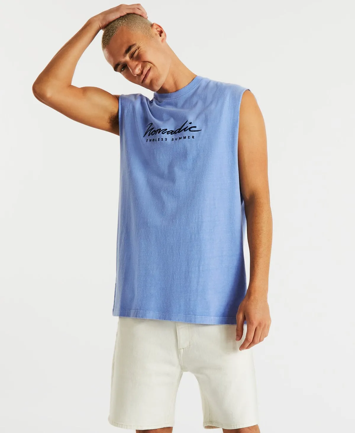 Rise Relaxed Muscle Tee Pigment Lilac sold by Neverland