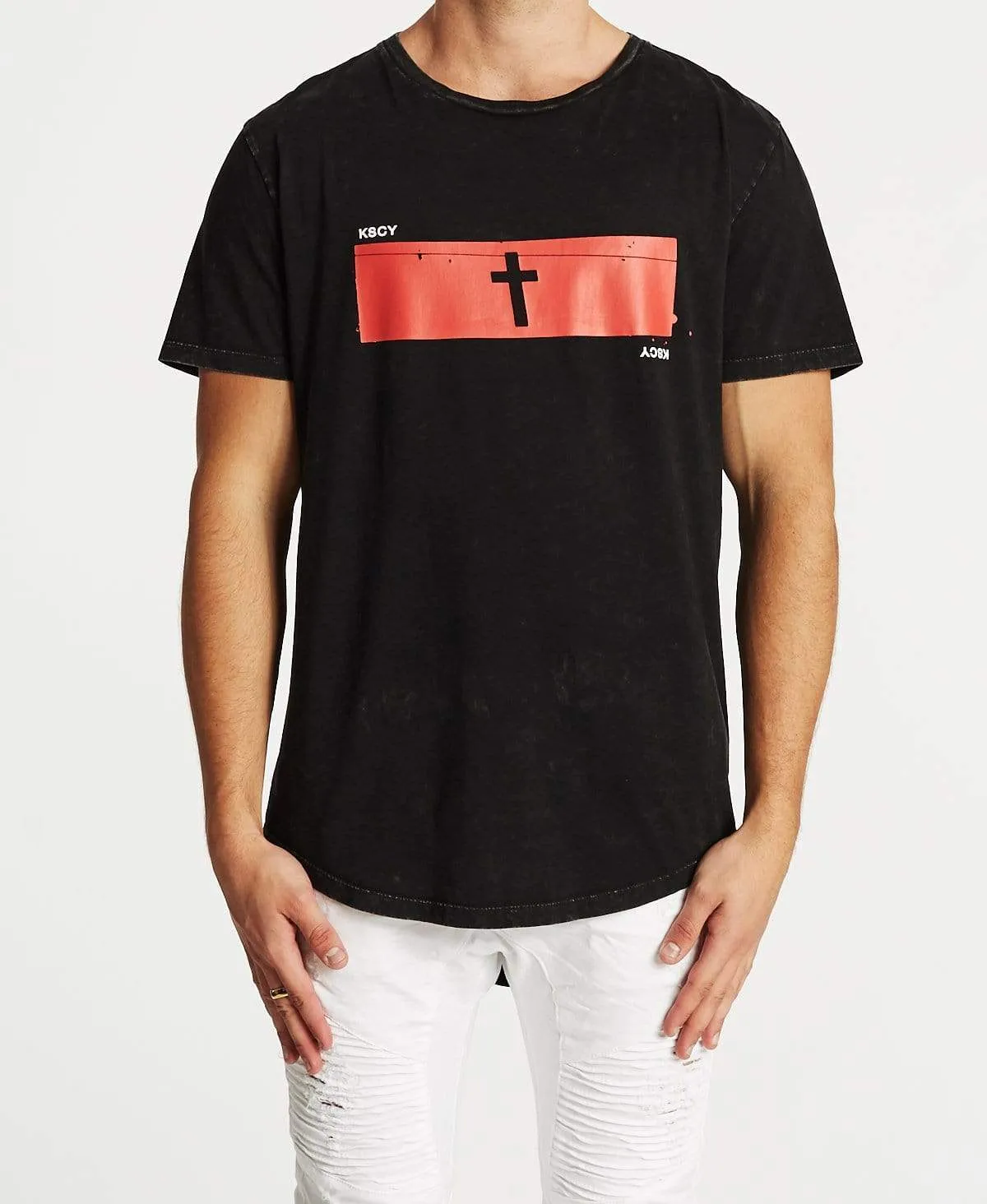 Paradise Is Burning Dual Curved T-Shirt Acid Black sold by Neverland product image thumbnail 2