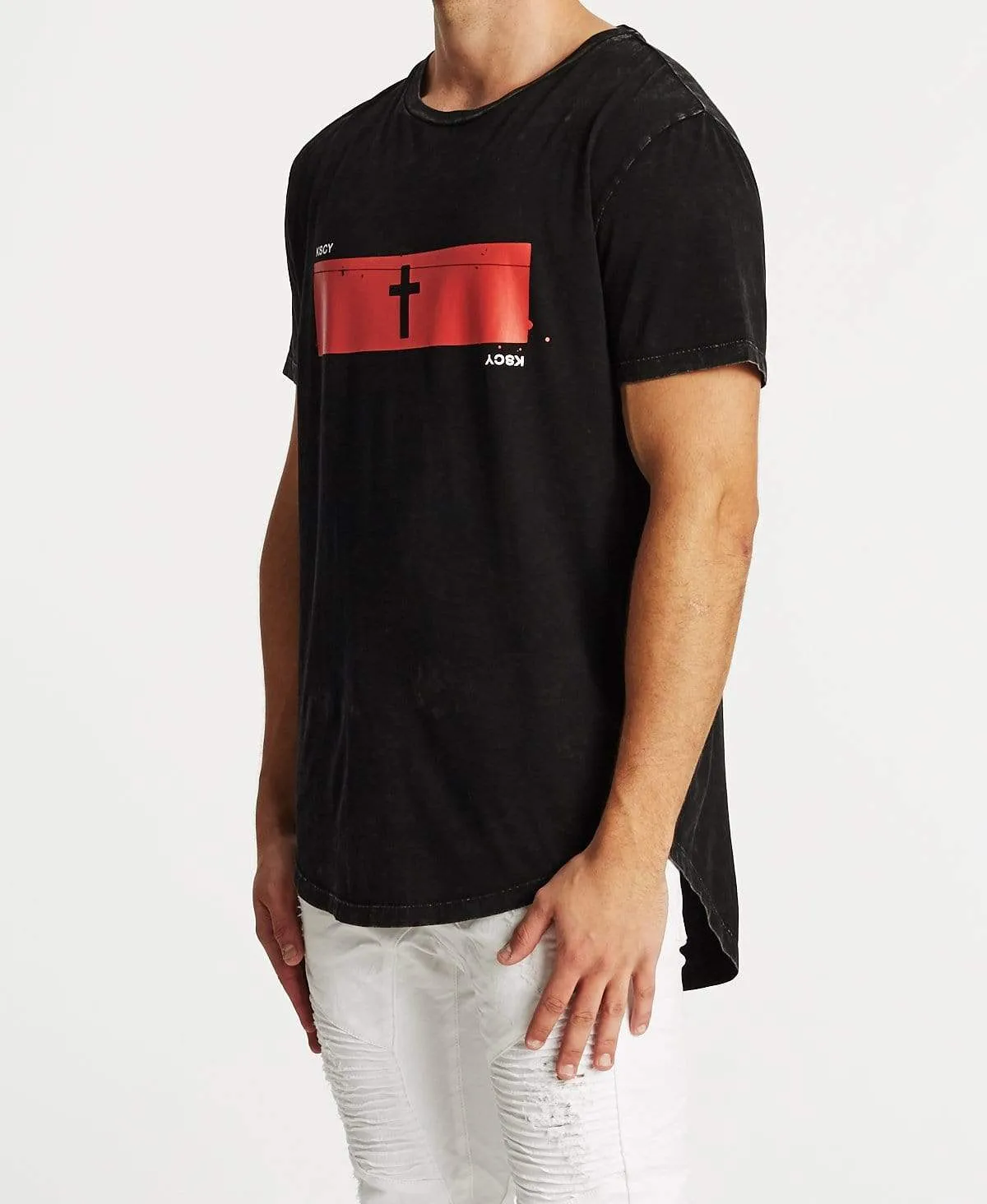 Paradise Is Burning Dual Curved T-Shirt Acid Black sold by Neverland product image thumbnail 3