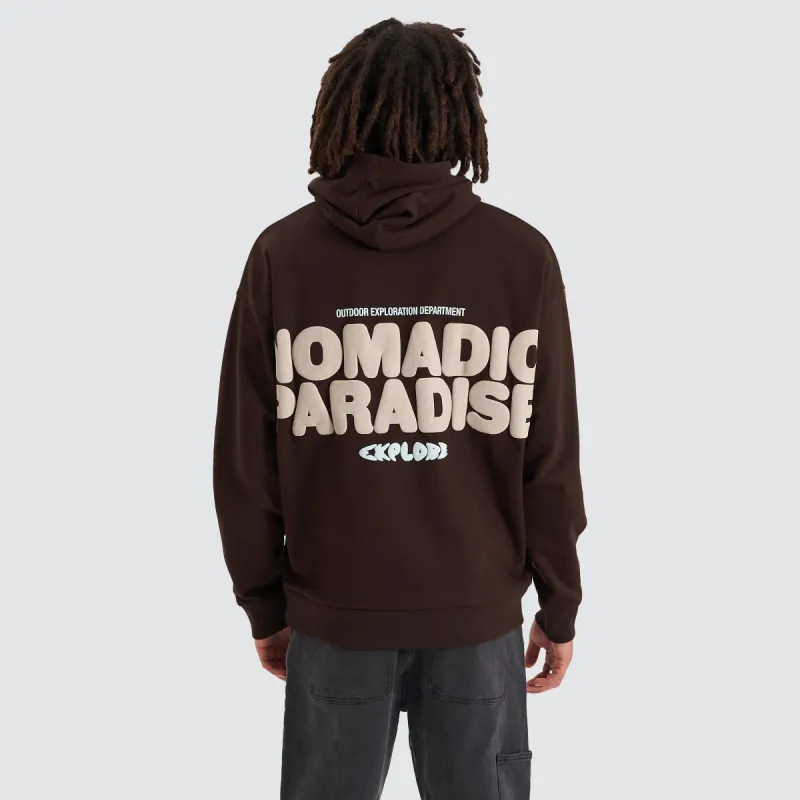 Bubble Oversized Hoodie Dark Chocolate sold by Neverland