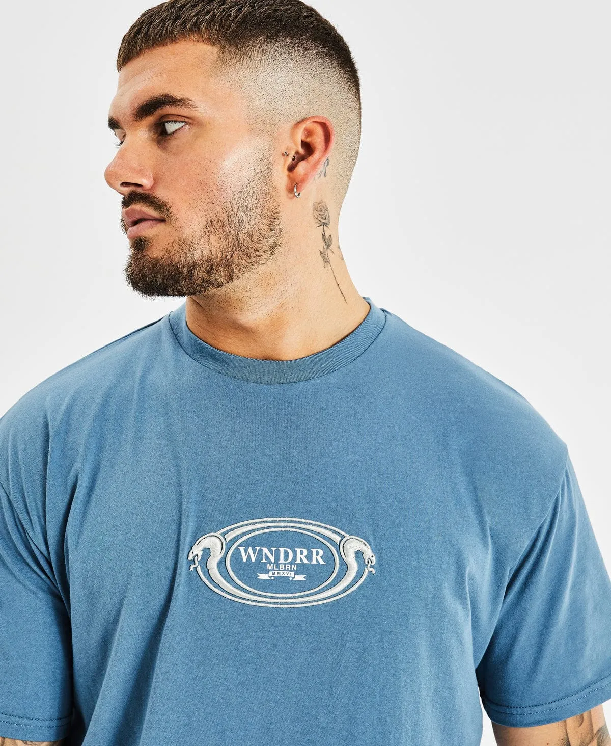 Tahu Custom Fit T-Shirt Work Blue sold by Neverland product image thumbnail 2
