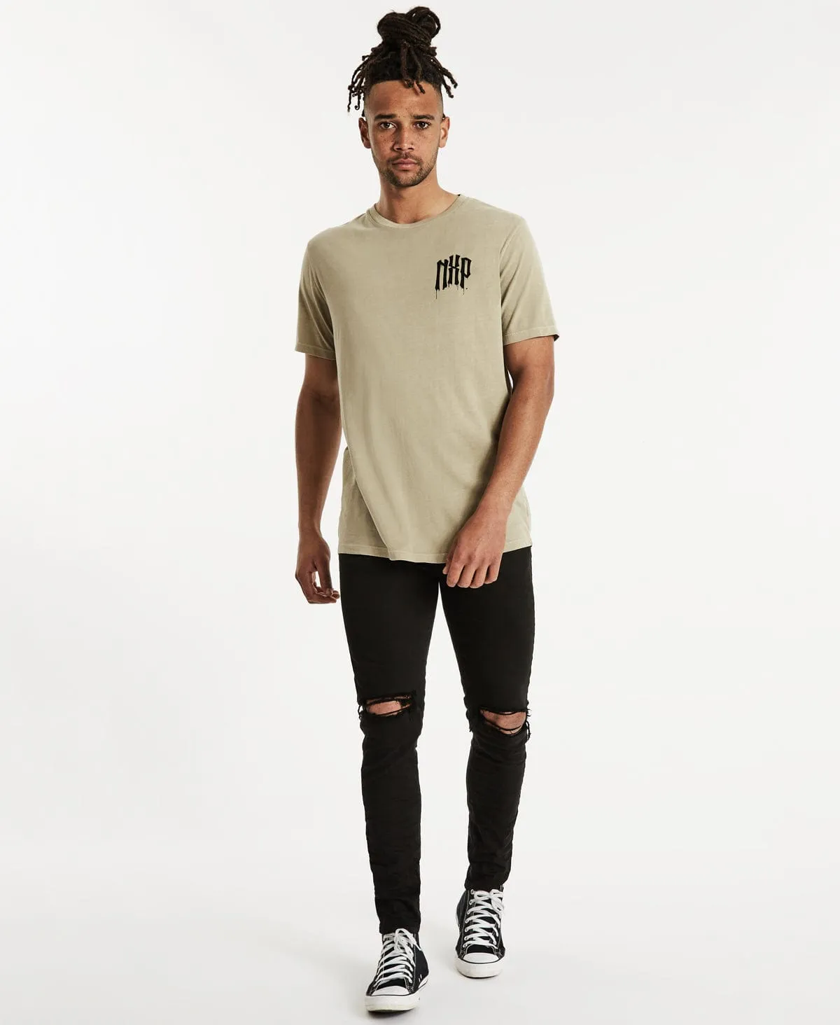 Drip Cape Back T-Shirt Pigment Light Taupe sold by Neverland product image thumbnail 5