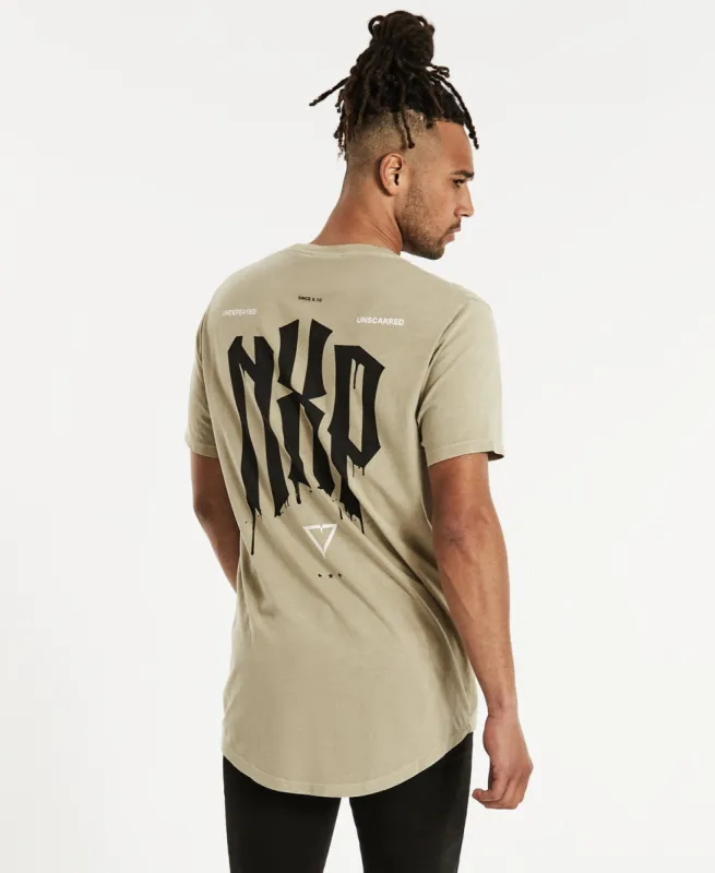 Drip Cape Back T-Shirt Pigment Light Taupe sold by Neverland