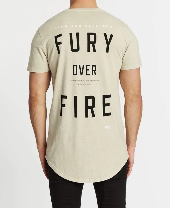 Fury Over Fire Cape Back T-Shirt Acid Sand sold by Neverland