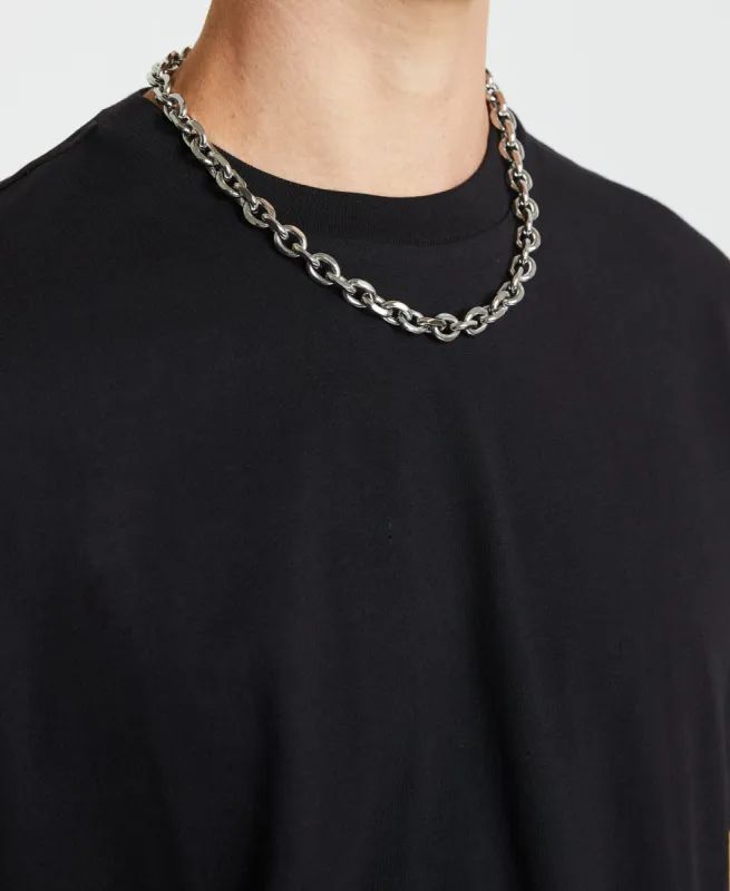 Cable Link Chain Necklace Silver 10mm sold by Neverland