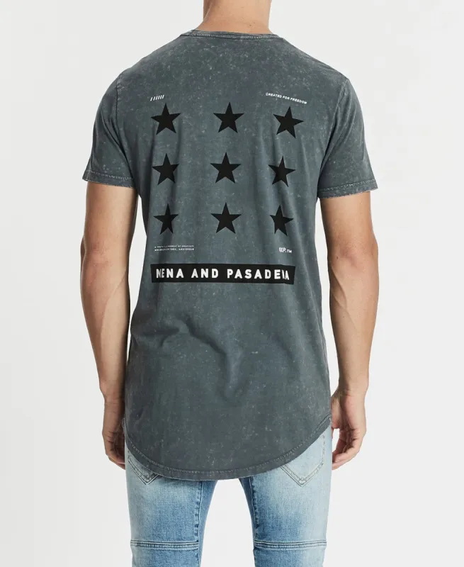 Bursts Cape Back T-Shirt Acid Charcoal sold by Neverland