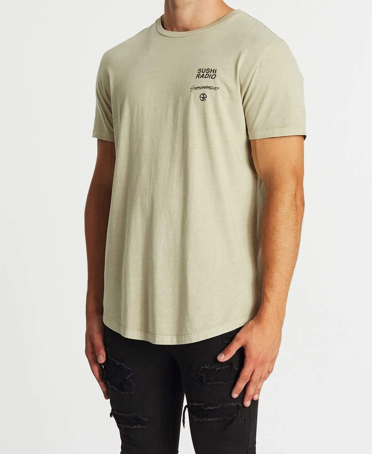 Deadly Dual Curved T-Shirt Pigment Feather Grey sold by Neverland product image thumbnail 3