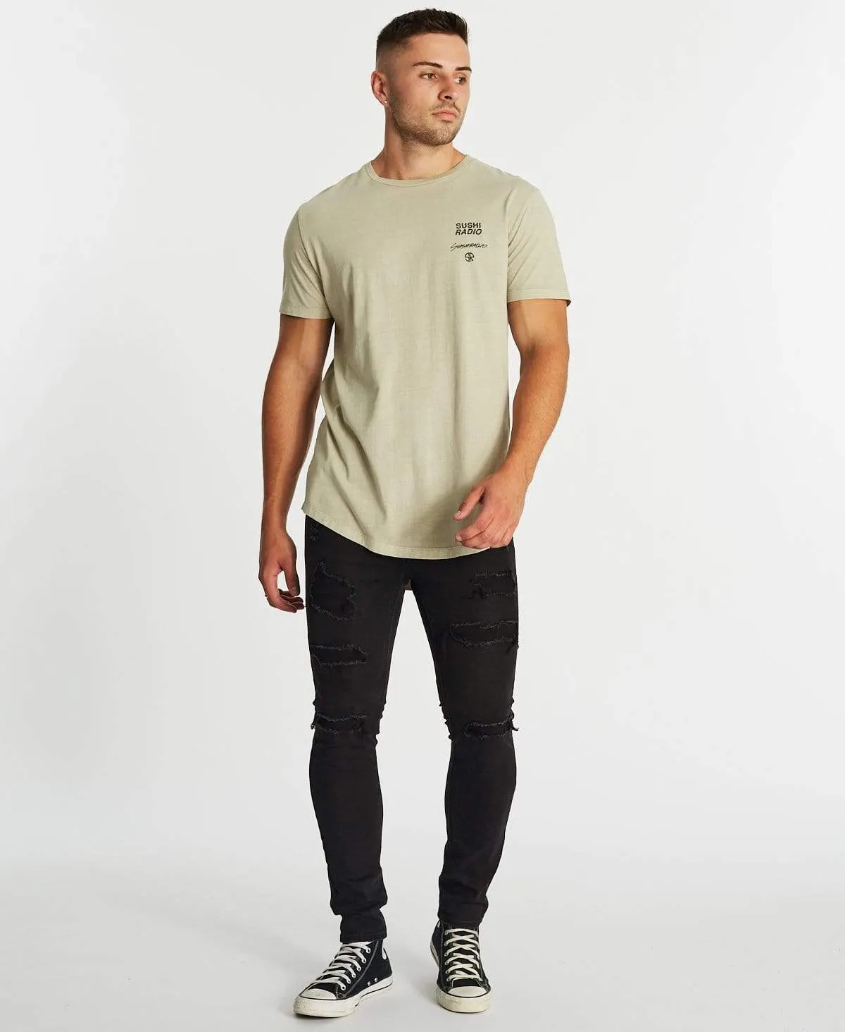 Deadly Dual Curved T-Shirt Pigment Feather Grey sold by Neverland product image thumbnail 4