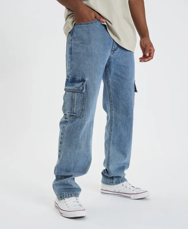 Grayson Cargo Jeans Pedro Blue sold by Neverland
