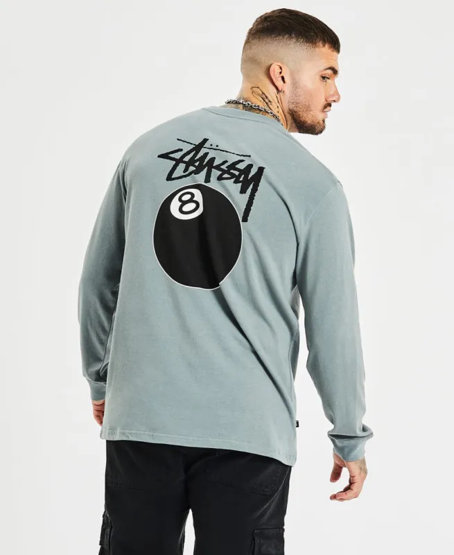 Solid 8 Ball Long Sleeve T-Shirt Dusty Grey sold by Neverland