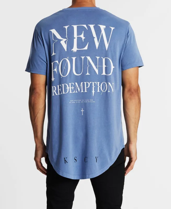 Findings Dual Curved T-Shirt Pigment Colony Blue sold by Neverland