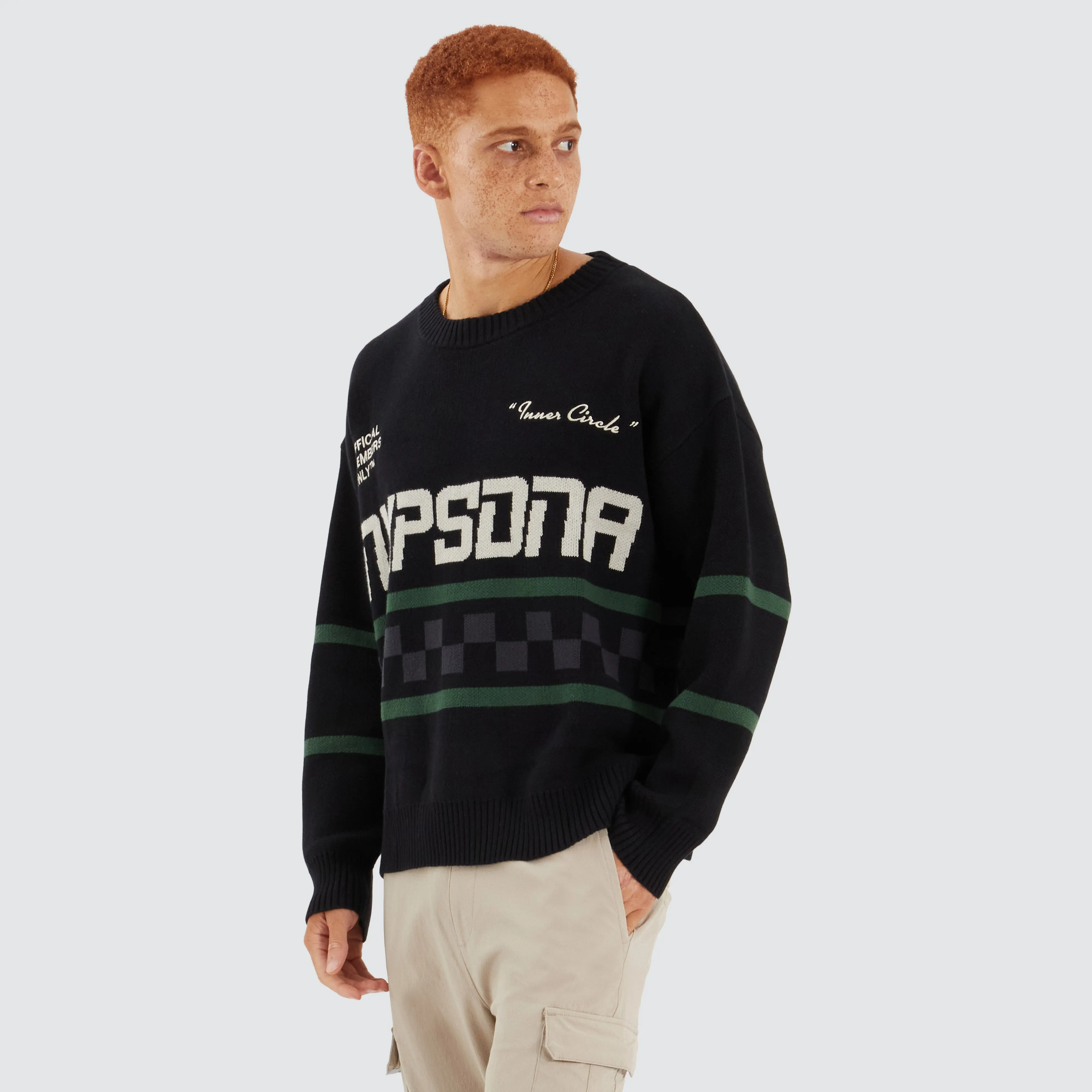 Median Relaxed Knit Jumper Jet Black sold by Neverland product image thumbnail 4