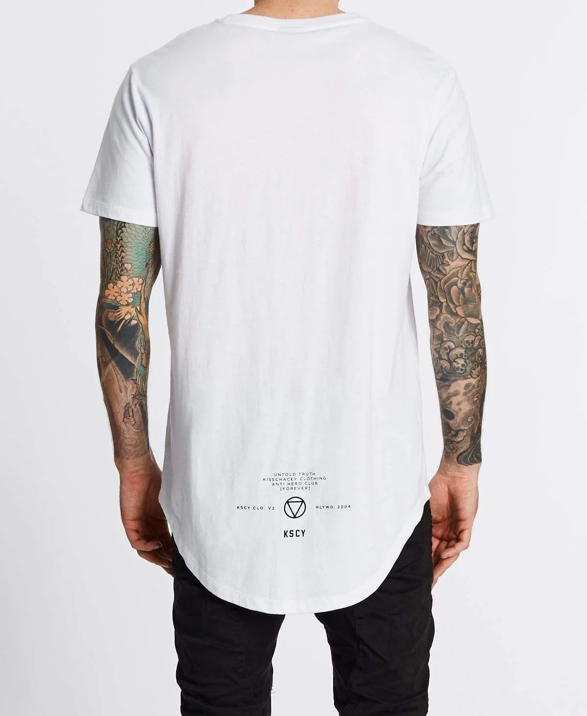 Move On Dual Curved T-Shirt White sold by Neverland product image thumbnail 5