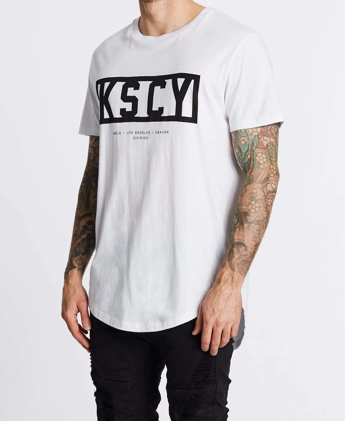 Move On Dual Curved T-Shirt White sold by Neverland product image thumbnail 4