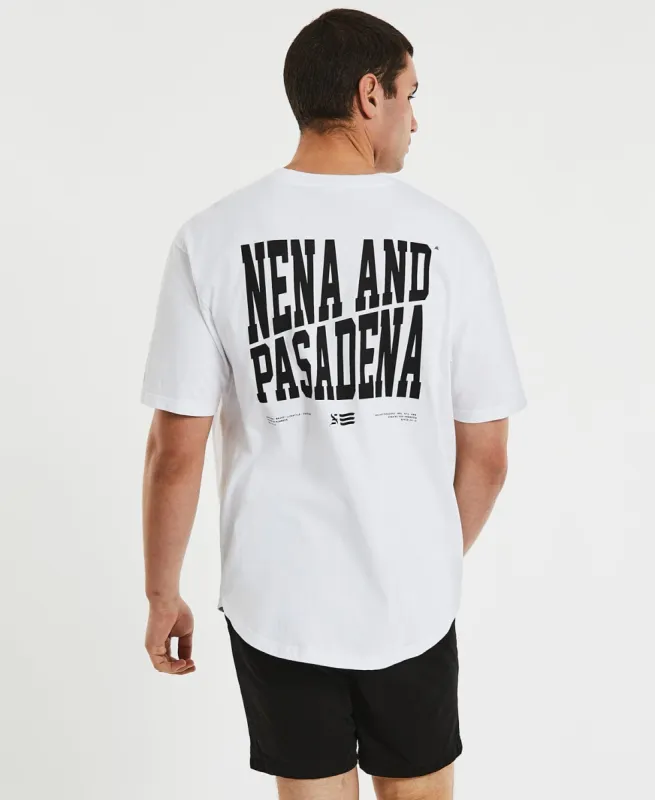 Tri-Star Box Fit Scoop T-Shirt White sold by Neverland