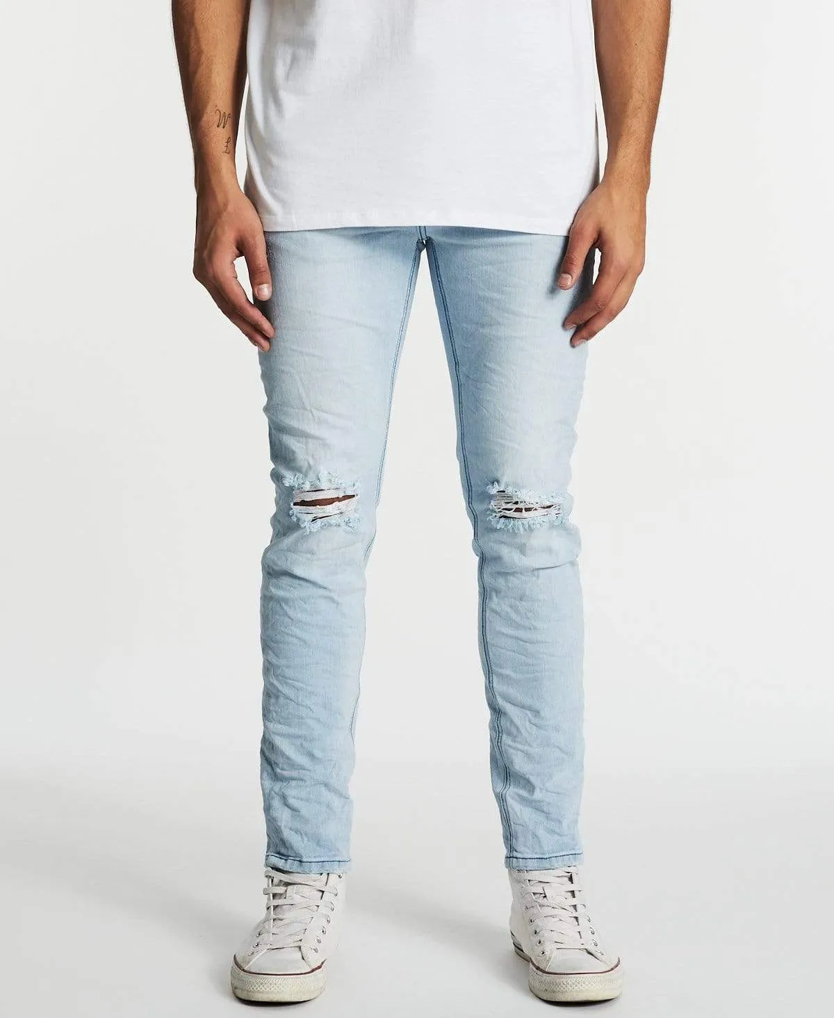 K2 Skinny Jeans Destroyed Defiance Blue sold by Neverland