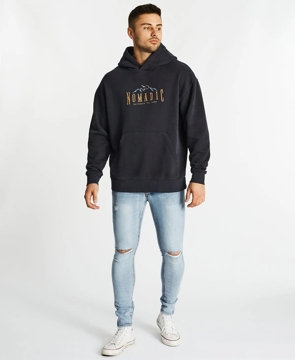Peaches Relaxed Hoodie Jet Black sold by Neverland product image thumbnail 4