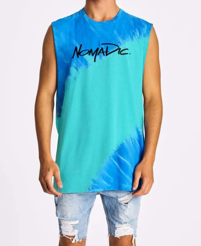 High Tides Standard Muscle Tee Tie Dye Blue sold by Neverland