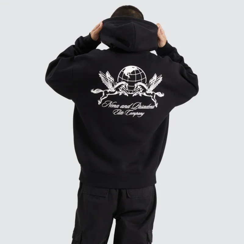 Company Heavy Box Fit Hoodie Jet Black sold by Neverland
