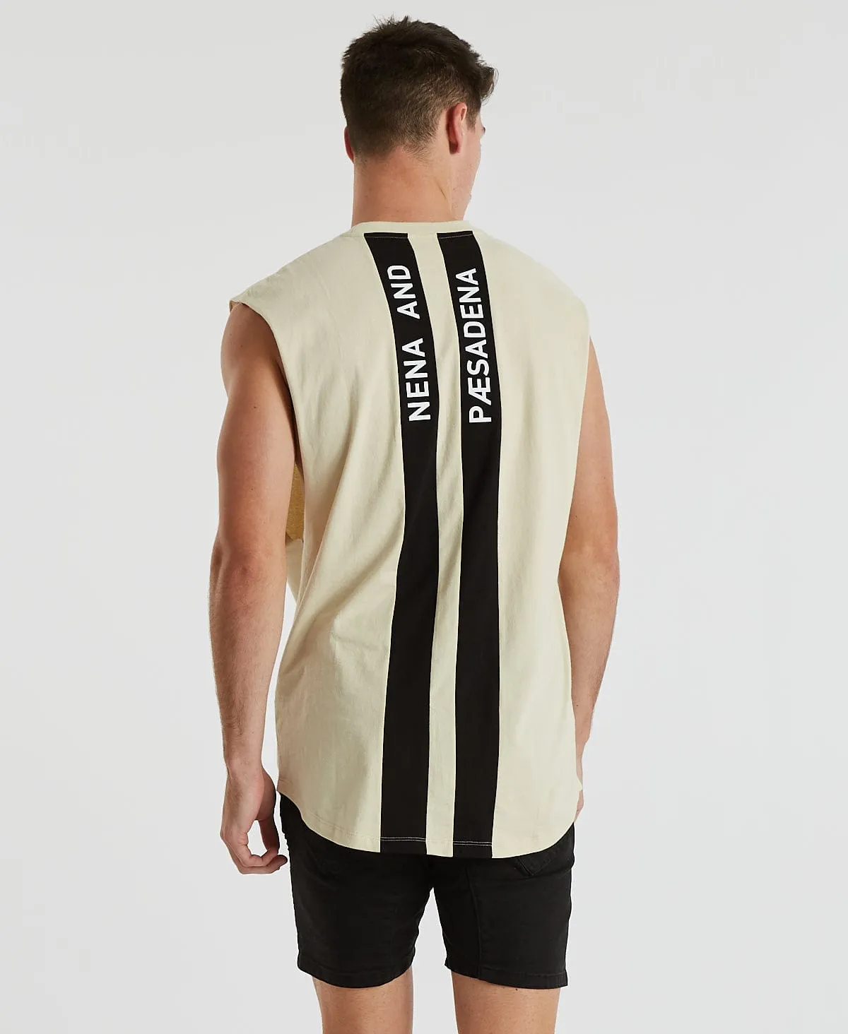 Mission Scoop Back Muscle Tee Sand sold by Neverland
