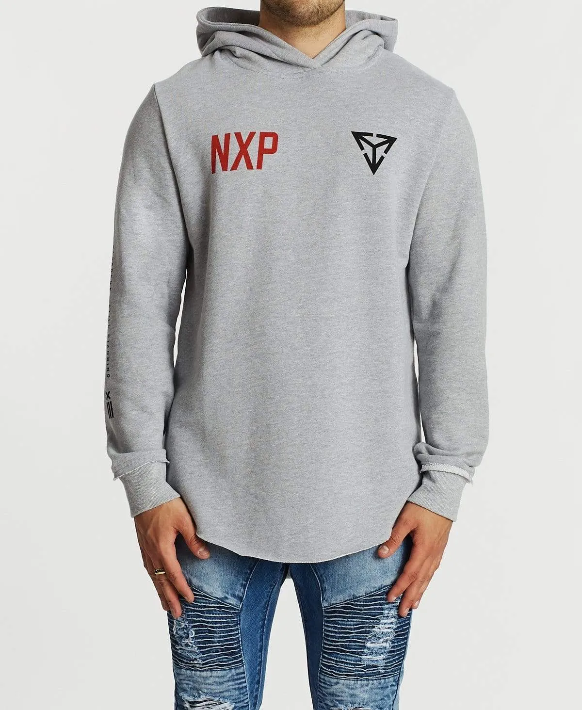 Emptiness Dual Curve Hoodie Grey Marle sold by Neverland