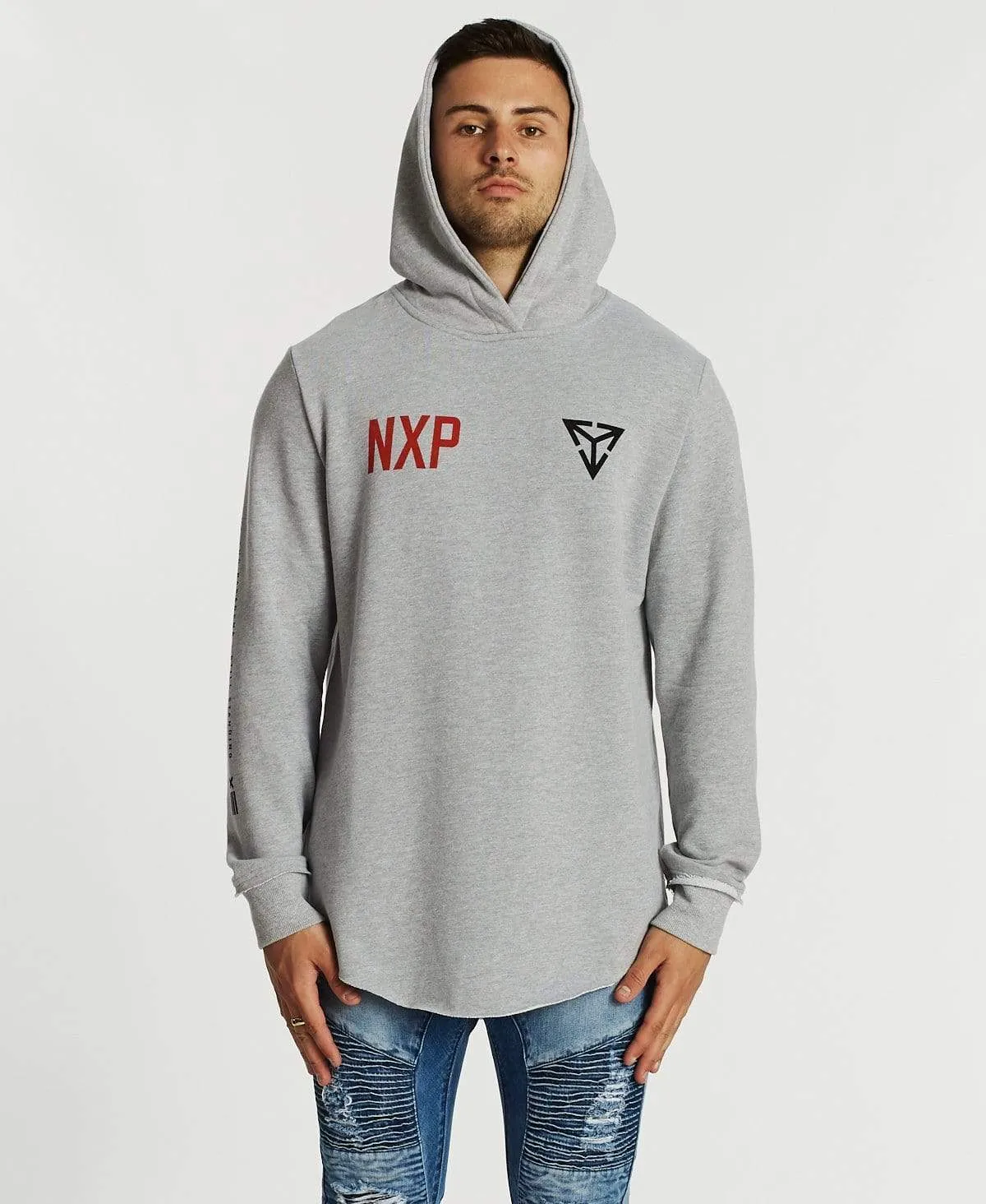Emptiness Dual Curve Hoodie Grey Marle sold by Neverland product image thumbnail 5