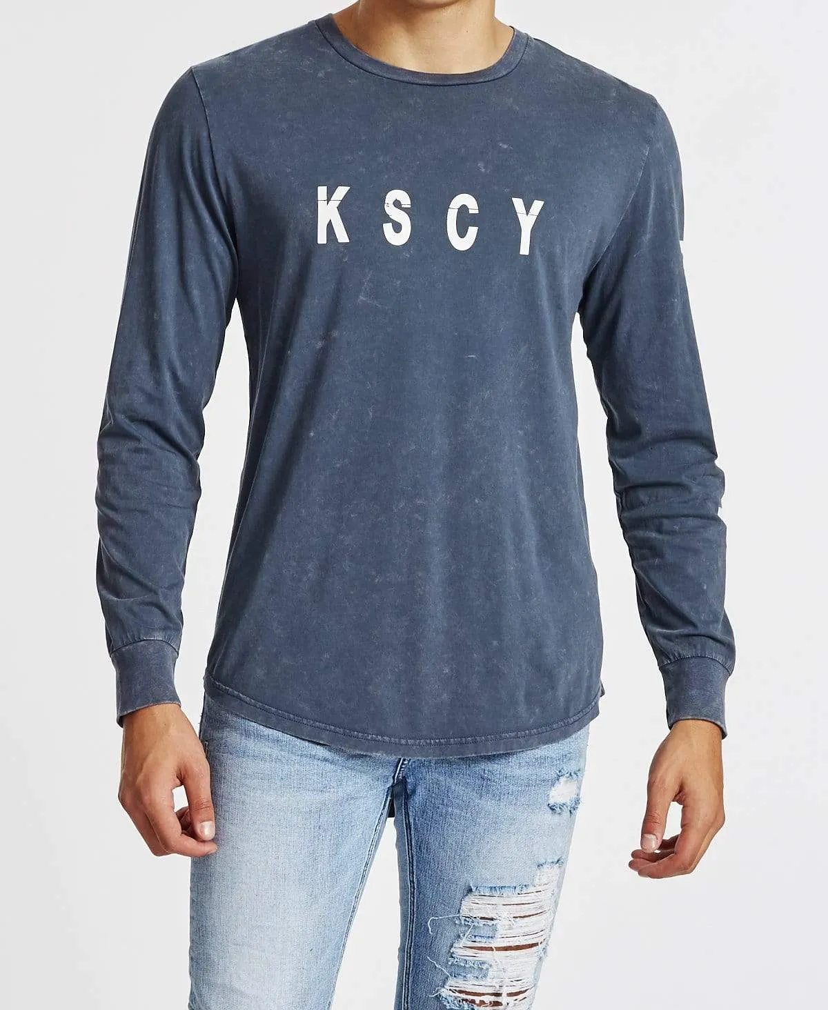 Wondering Cape Back Long Sleeve T-Shirt Acid Navy sold by Neverland product image thumbnail 2