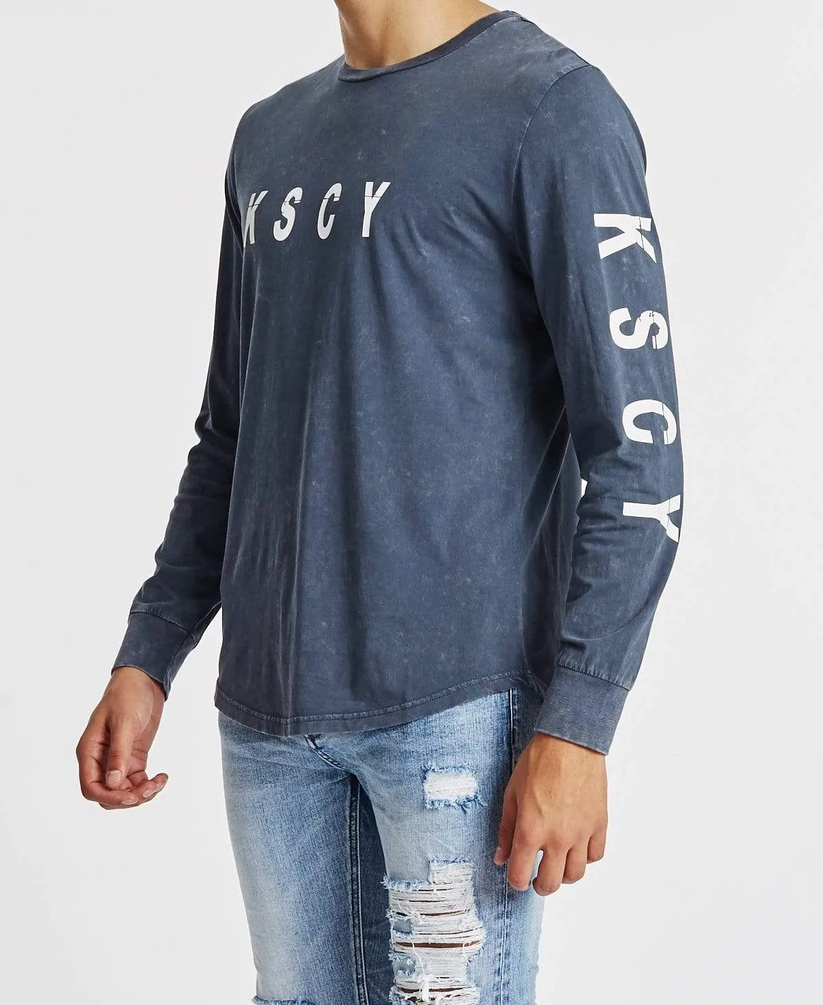 Wondering Cape Back Long Sleeve T-Shirt Acid Navy sold by Neverland product image thumbnail 3