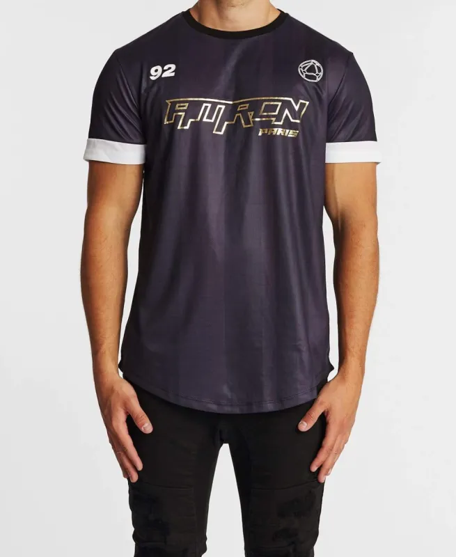 Jeu Du Monde Dual Curved Soccer Jersey Jet Black sold by Neverland