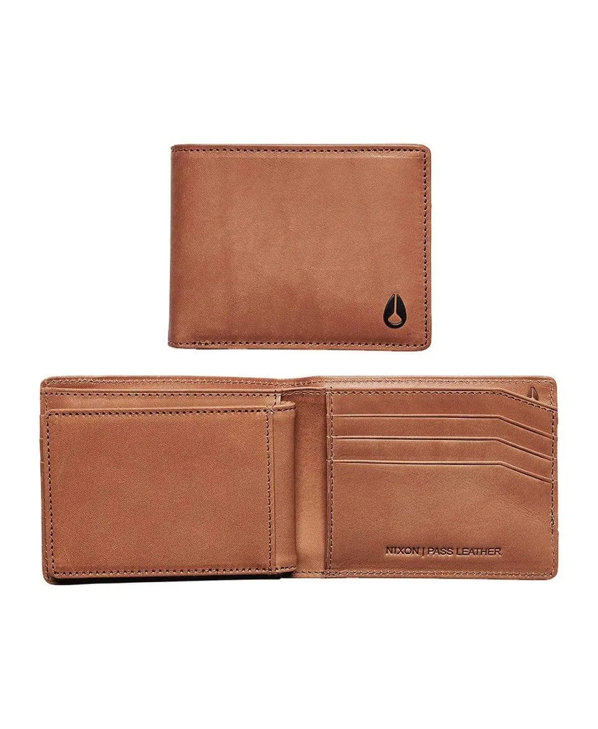 Pass Leather Wallet Saddle sold by Neverland