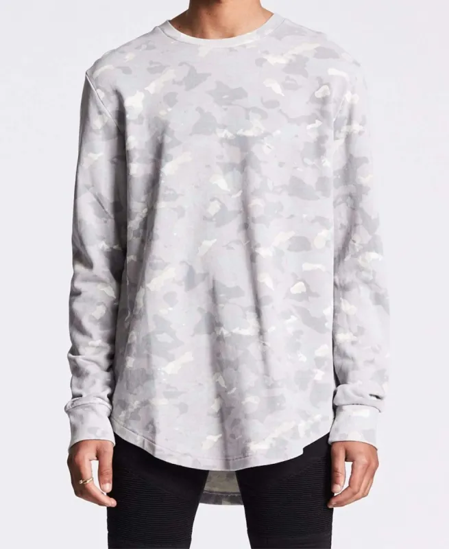 Smokescreen Curved Hem Jumper Snow Camo sold by Neverland