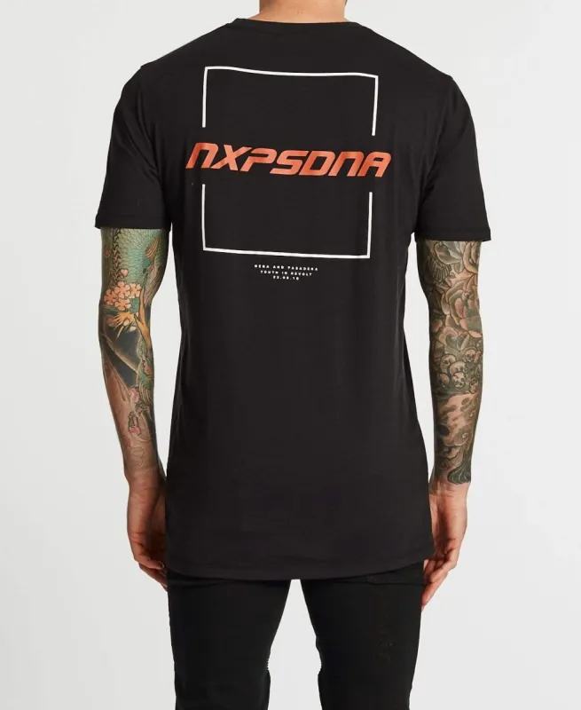 Rebellion Step Hem T-Shirt Jet Black sold by Neverland