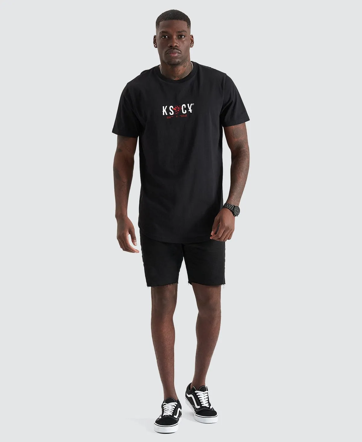 Heathen Dual Curved T-Shirt Black sold by Neverland product image thumbnail 5