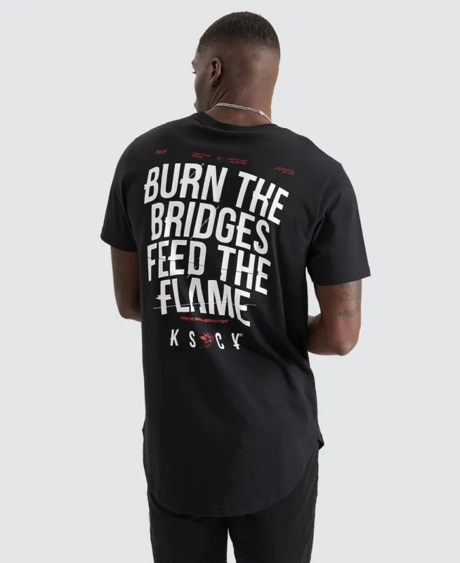 Heathen Dual Curved T-Shirt Black sold by Neverland