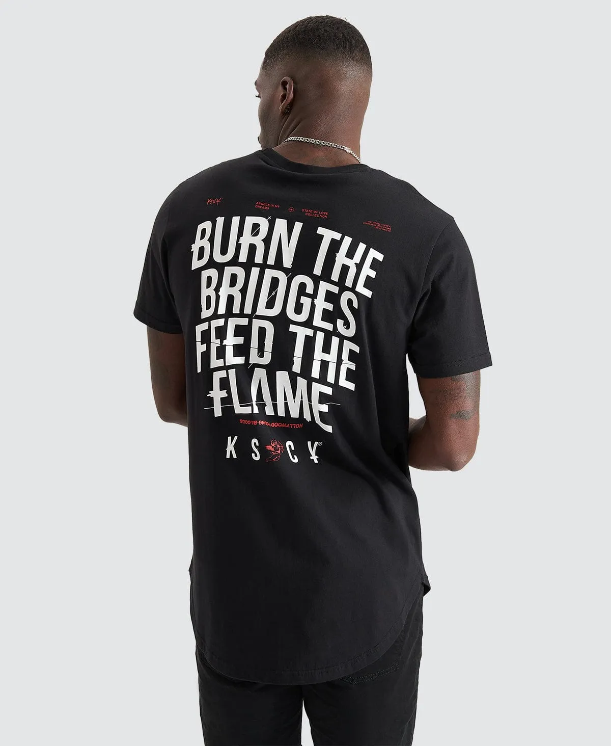 Heathen Dual Curved T-Shirt Black sold by Neverland