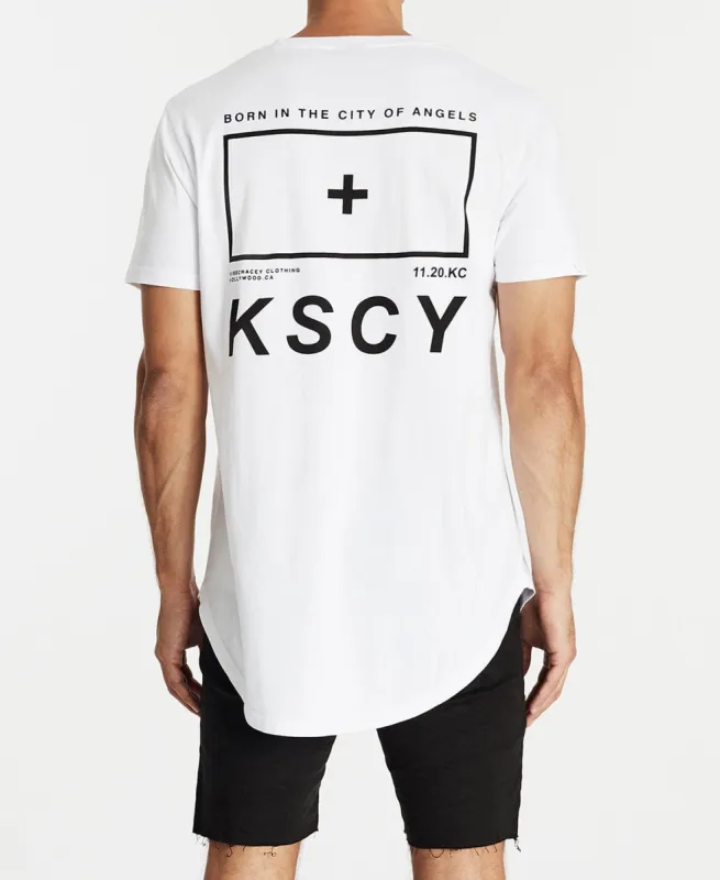 Freewill Dual Curved Tee White sold by Neverland