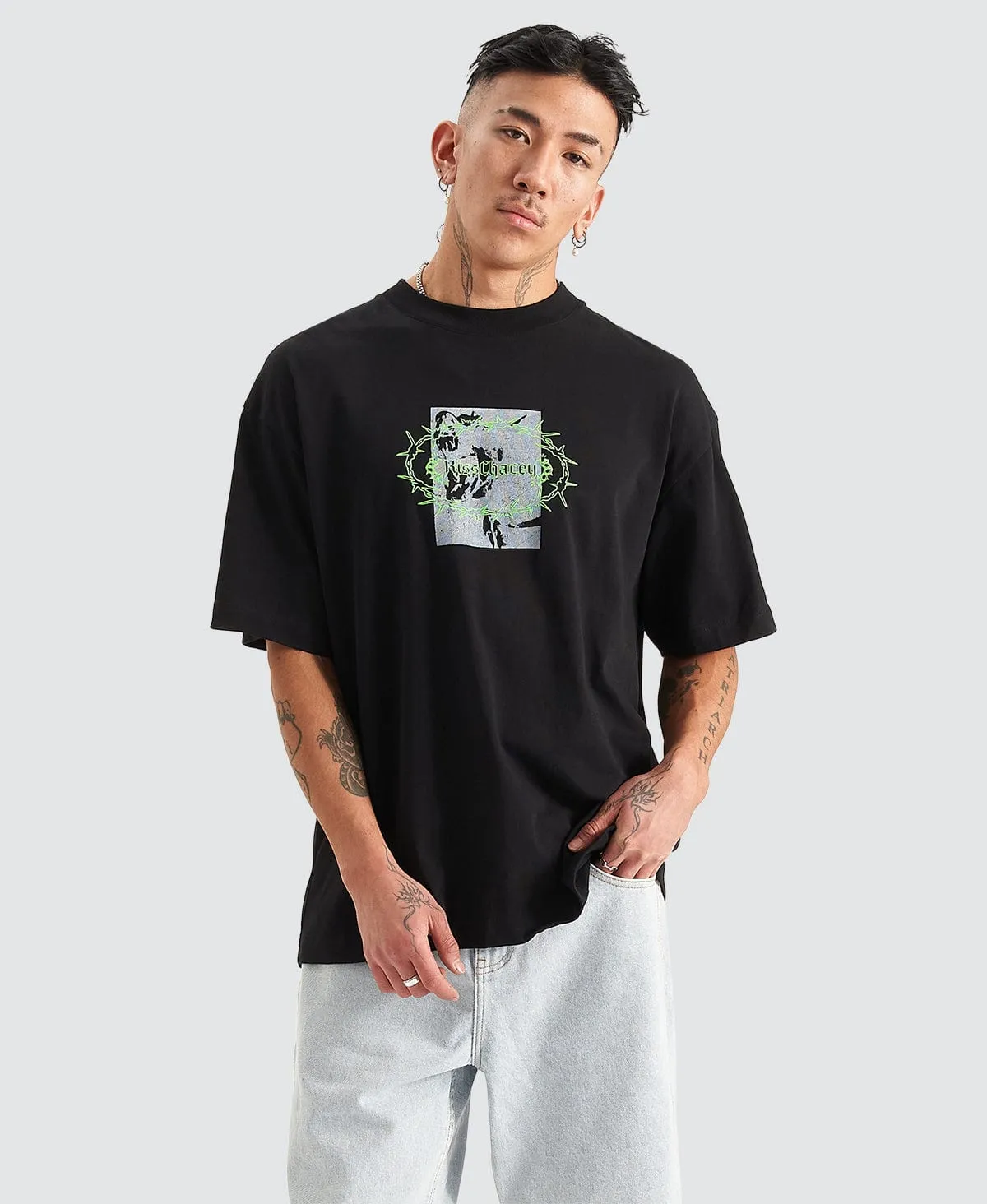 Prison Heavy Street Tee Jet Black sold by Neverland product image thumbnail 3