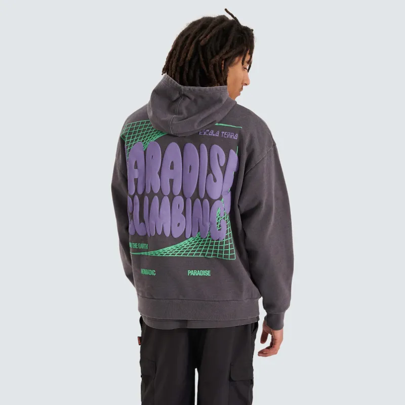 Wireframe Oversized Hoodie Pigment Asphalt sold by Neverland