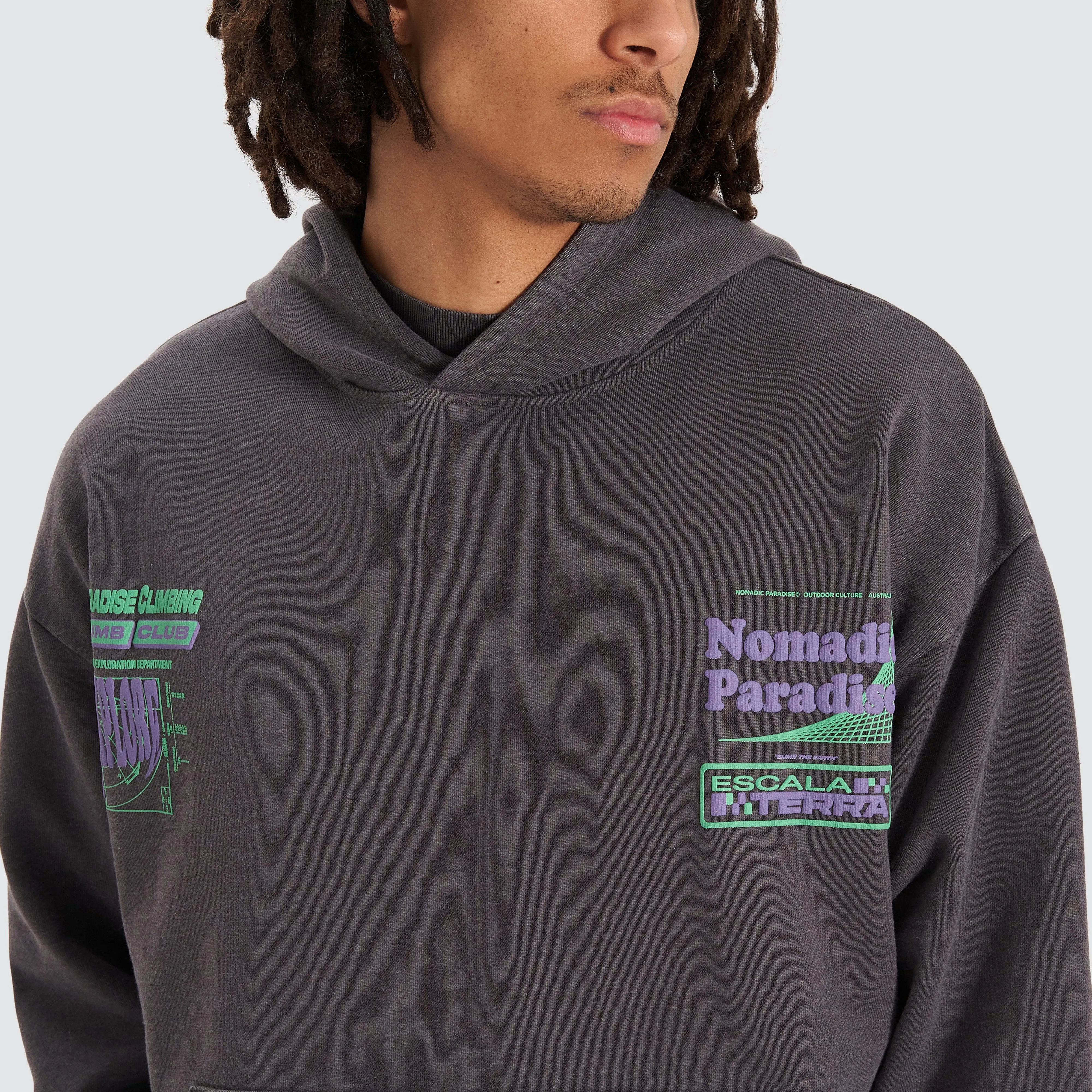 Wireframe Oversized Hoodie Pigment Asphalt sold by Neverland product image thumbnail 5