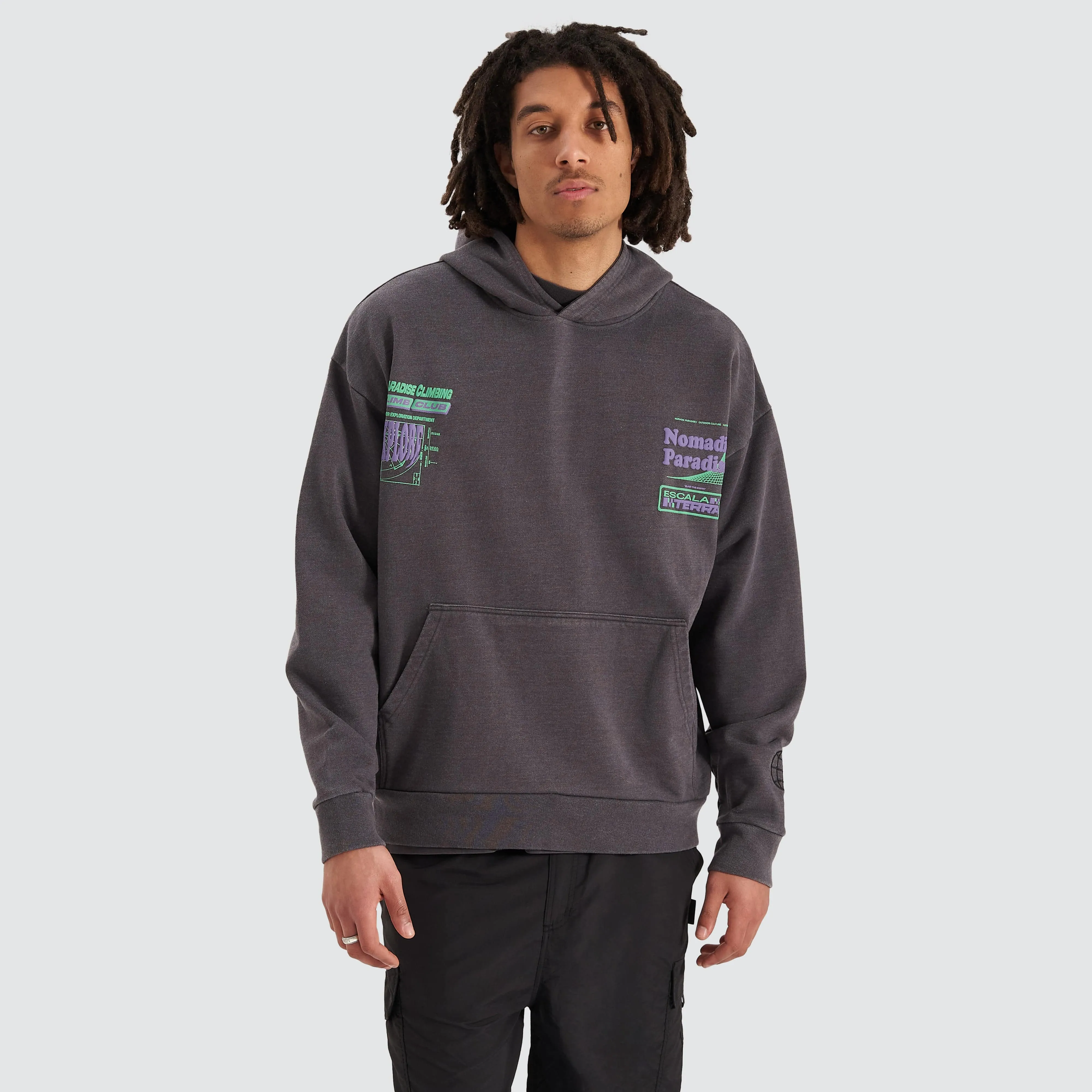 Wireframe Oversized Hoodie Pigment Asphalt sold by Neverland product image thumbnail 2