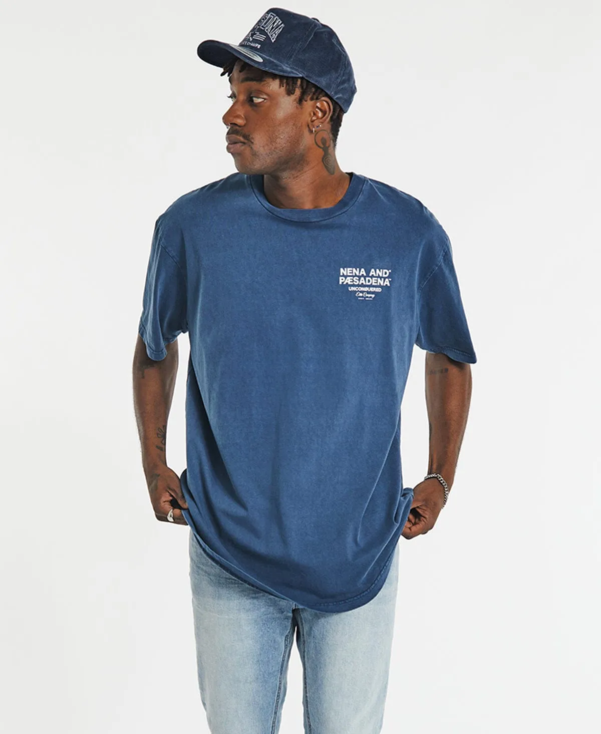 Status Box Fit Scoop T-Shirt Pigment Insignia Blue sold by Neverland product image thumbnail 2